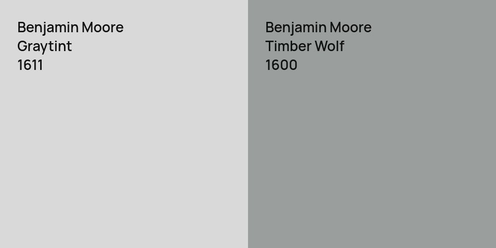 Benjamin Moore Graytint vs. Benjamin Moore Timber Wolf