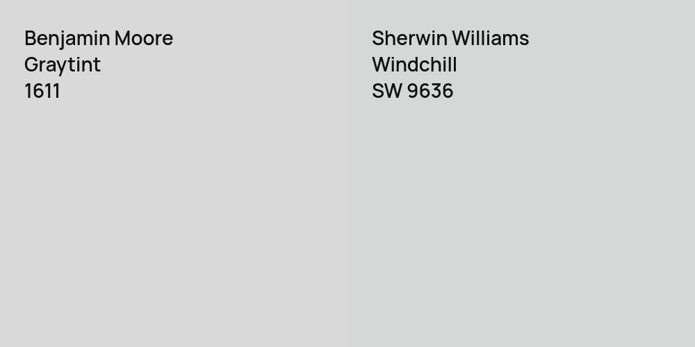 Benjamin Moore Graytint vs. Sherwin Williams Windchill