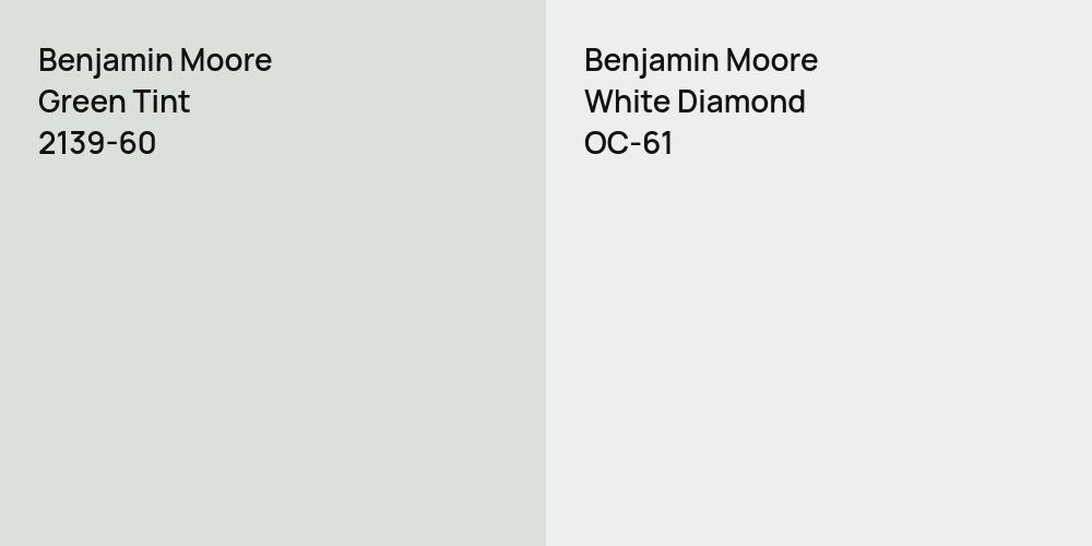 Benjamin Moore Green Tint vs. Benjamin Moore White Diamond