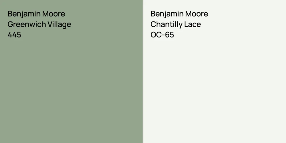 Benjamin Moore Greenwich Village vs. Benjamin Moore Chantilly Lace