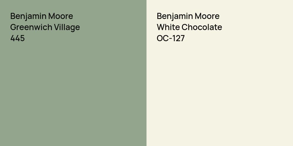 Benjamin Moore Greenwich Village vs. Benjamin Moore White Chocolate