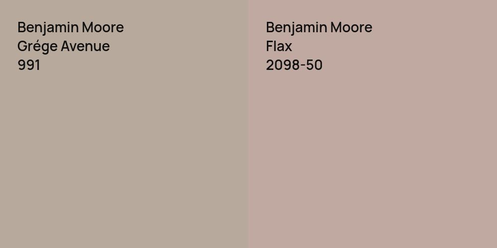 Benjamin Moore Grége Avenue vs. Benjamin Moore Flax