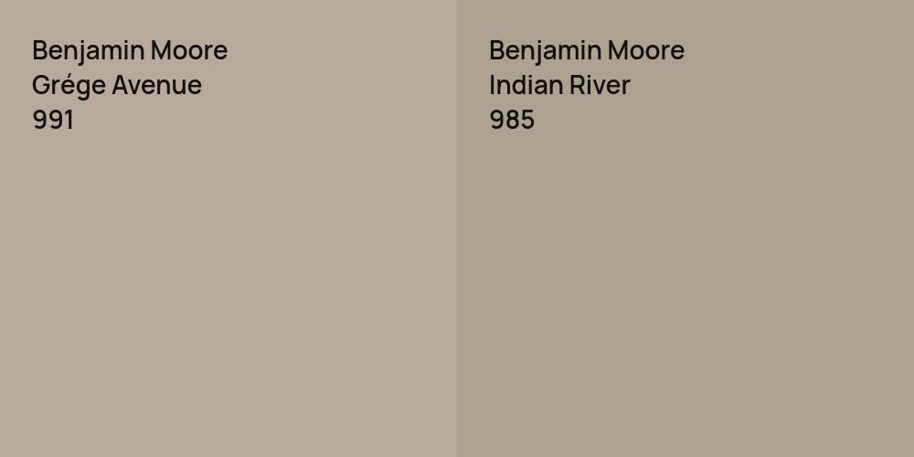 Benjamin Moore Grége Avenue vs. Benjamin Moore Indian River