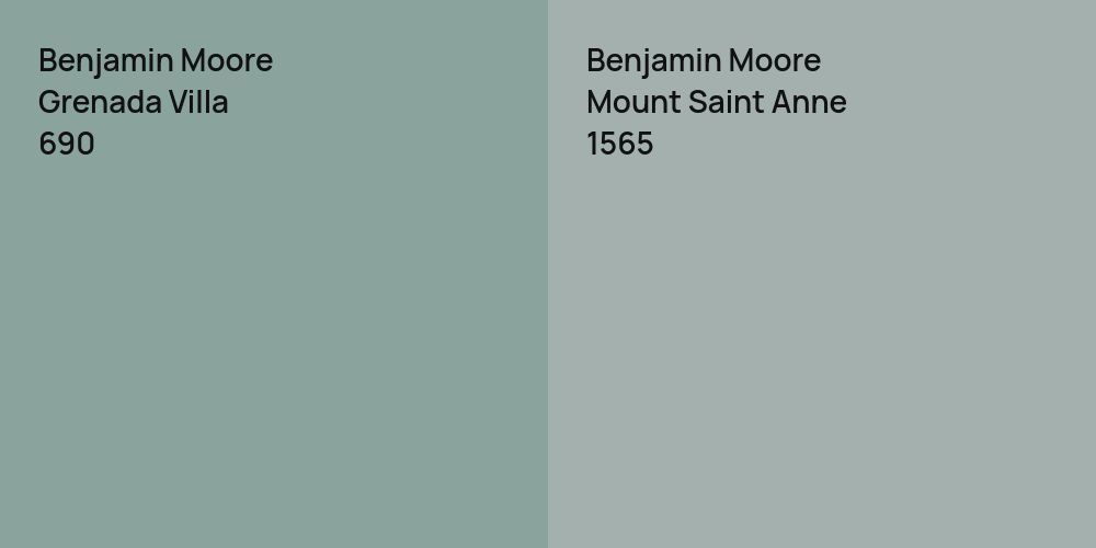 Benjamin Moore Grenada Villa vs. Benjamin Moore Mount Saint Anne