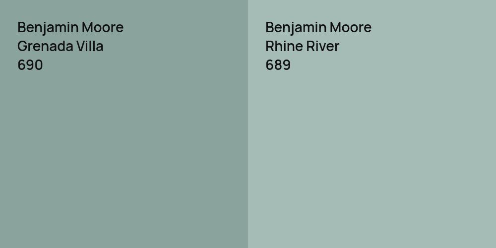 Benjamin Moore Grenada Villa vs. Benjamin Moore Rhine River