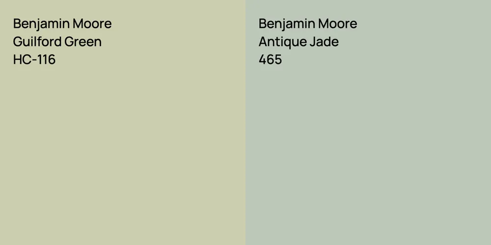 Benjamin Moore Guilford Green vs. Benjamin Moore Antique Jade