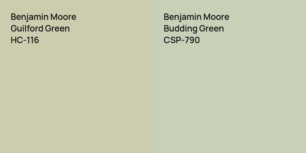 Benjamin Moore Guilford Green vs. Benjamin Moore Budding Green