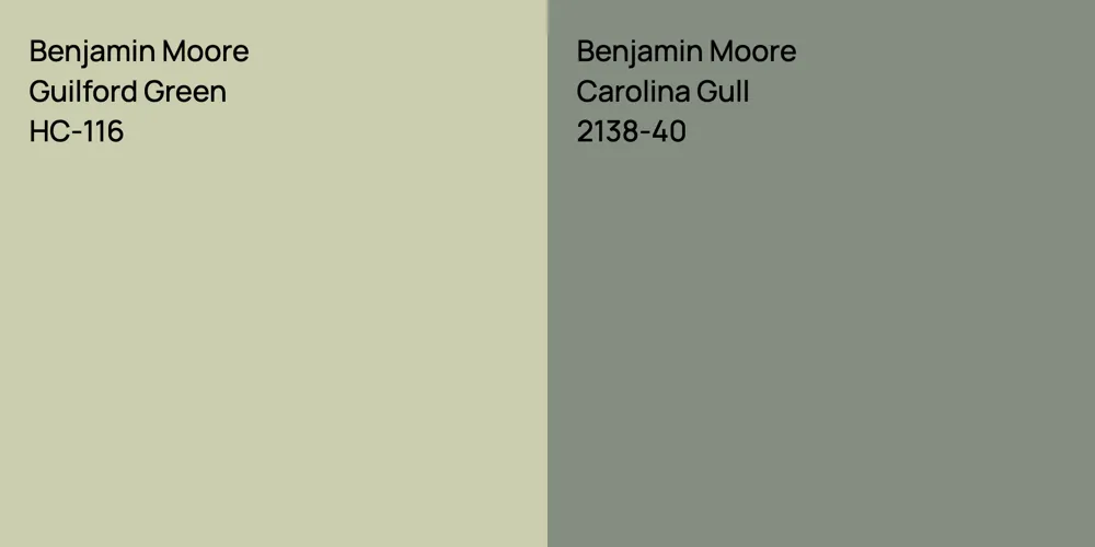 Benjamin Moore Guilford Green vs. Benjamin Moore Carolina Gull