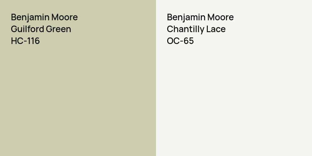 Benjamin Moore Guilford Green vs. Benjamin Moore Chantilly Lace