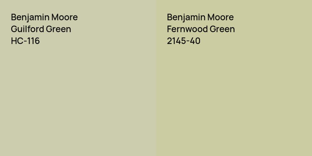 Benjamin Moore Guilford Green vs. Benjamin Moore Fernwood Green