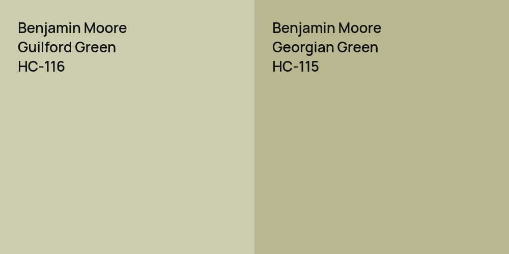 Benjamin Moore Guilford Green vs. Benjamin Moore Georgian Green