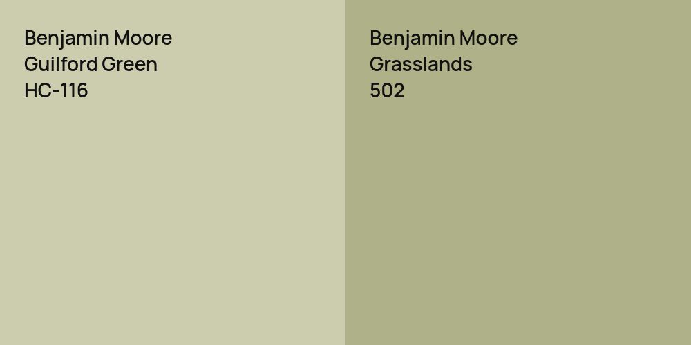 Benjamin Moore Guilford Green vs. Benjamin Moore Grasslands