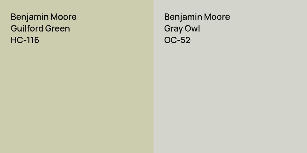 Benjamin Moore Guilford Green vs. Benjamin Moore Gray Owl