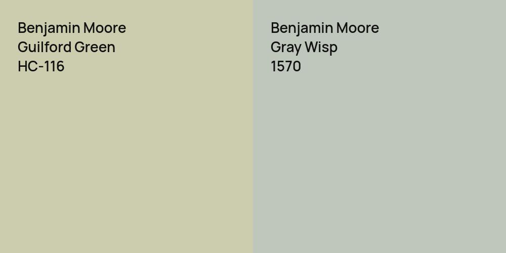 Benjamin Moore Guilford Green vs. Benjamin Moore Gray Wisp