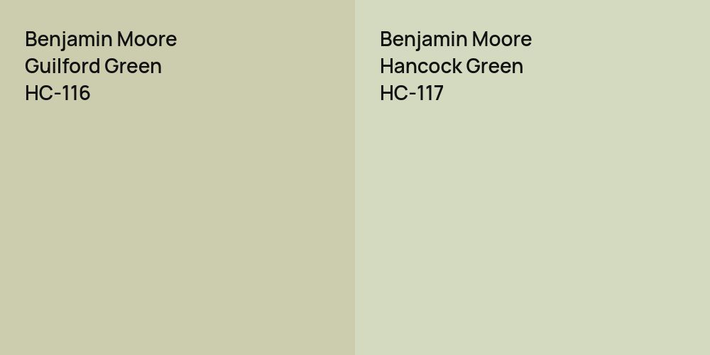 Benjamin Moore Guilford Green vs. Benjamin Moore Hancock Green