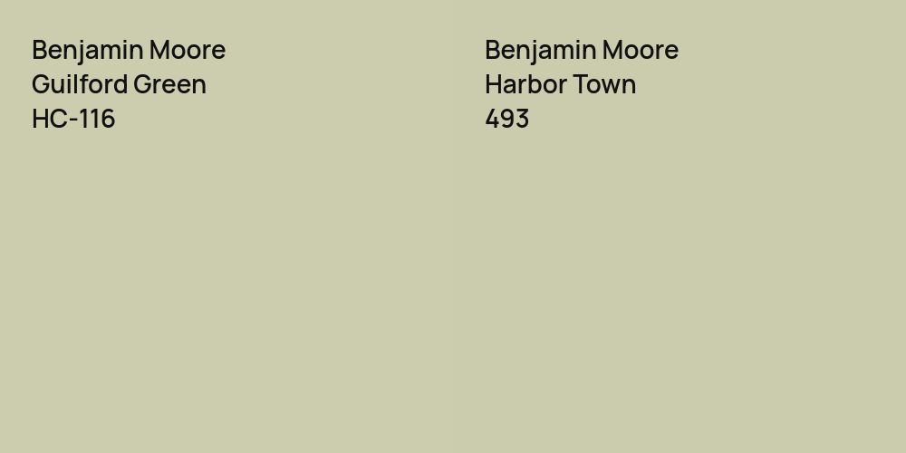 Benjamin Moore Guilford Green vs. Benjamin Moore Harbor Town