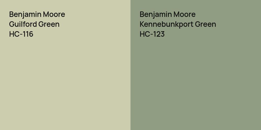 Benjamin Moore Guilford Green vs. Benjamin Moore Kennebunkport Green