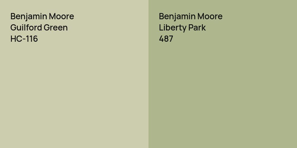 Benjamin Moore Guilford Green vs. Benjamin Moore Liberty Park