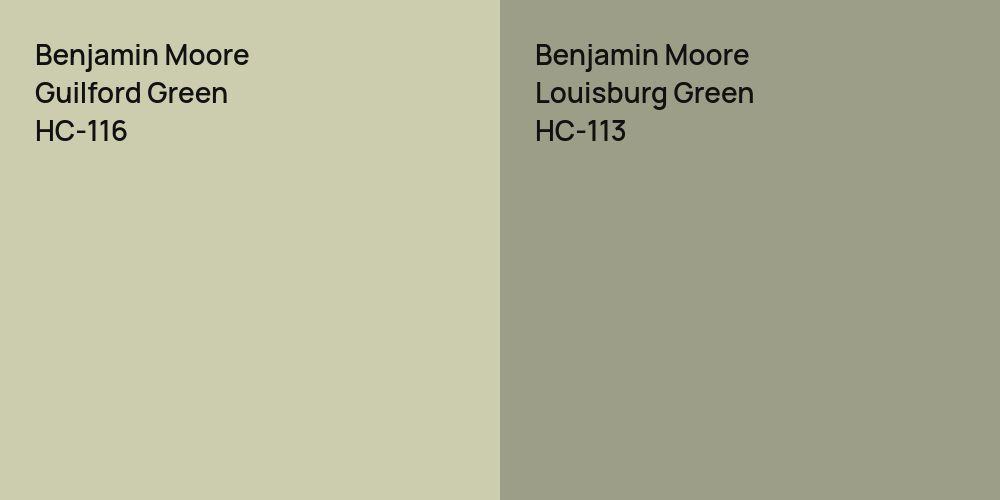 Benjamin Moore Guilford Green vs. Benjamin Moore Louisburg Green