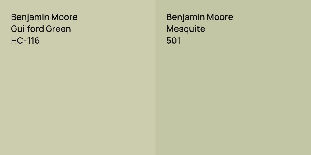 Benjamin Moore Guilford Green vs. Benjamin Moore Mesquite