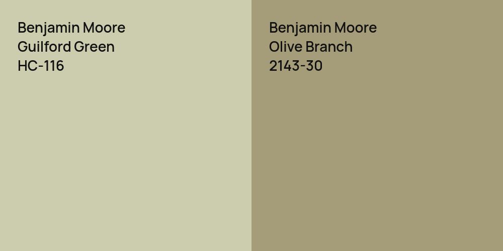 Benjamin Moore Guilford Green vs. Benjamin Moore Olive Branch