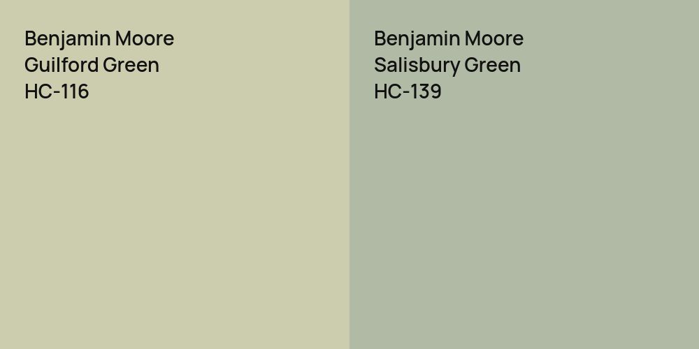 Benjamin Moore Guilford Green vs. Benjamin Moore Salisbury Green