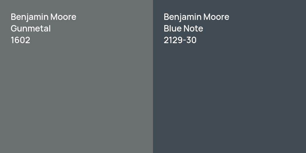 Benjamin Moore Gunmetal vs. Benjamin Moore Blue Note