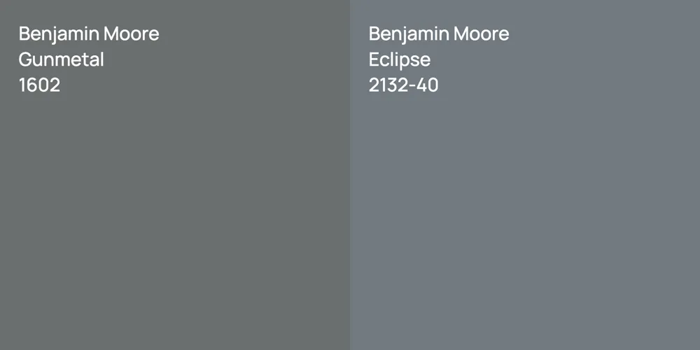 Benjamin Moore Gunmetal vs. Benjamin Moore Eclipse