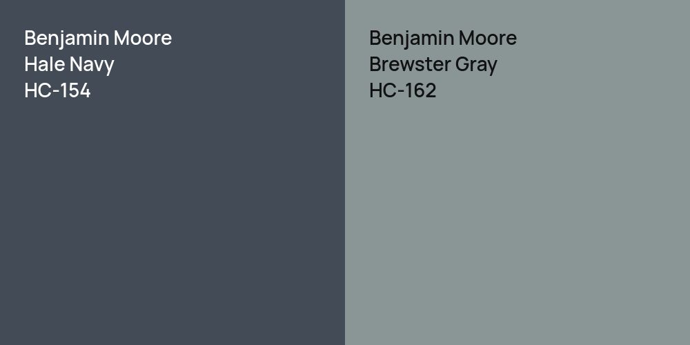 Benjamin Moore Hale Navy vs. Benjamin Moore Brewster Gray