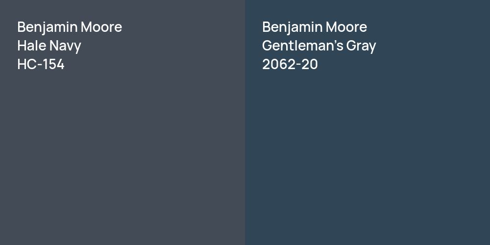 Benjamin Moore Hale Navy vs. Benjamin Moore Gentleman's Gray