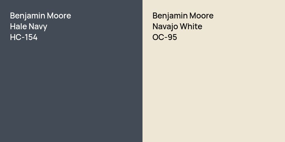 Benjamin Moore Hale Navy vs. Benjamin Moore Navajo White