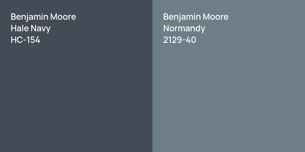 Benjamin Moore Hale Navy vs. Benjamin Moore Normandy