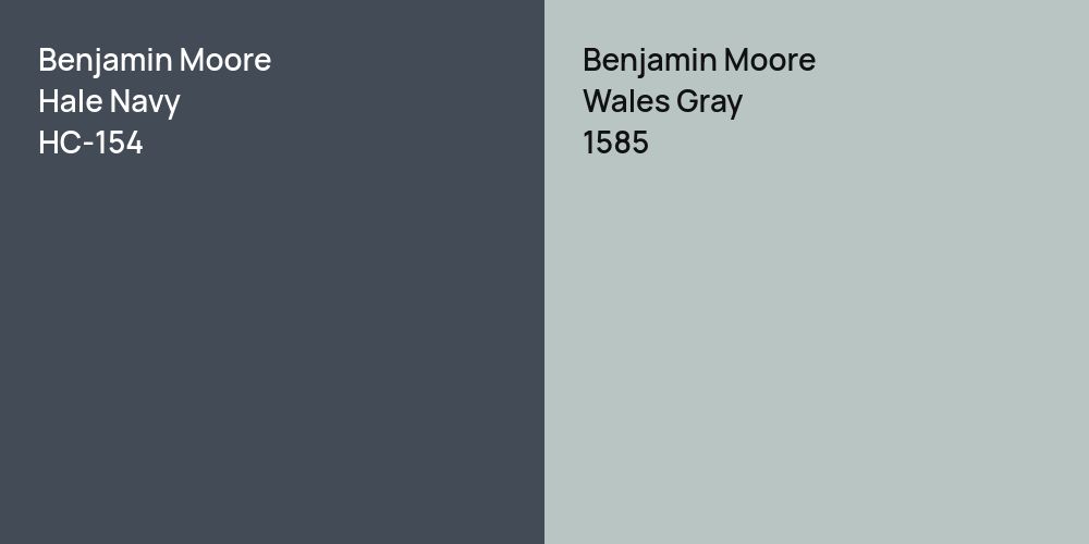 Benjamin Moore Hale Navy vs. Benjamin Moore Wales Gray