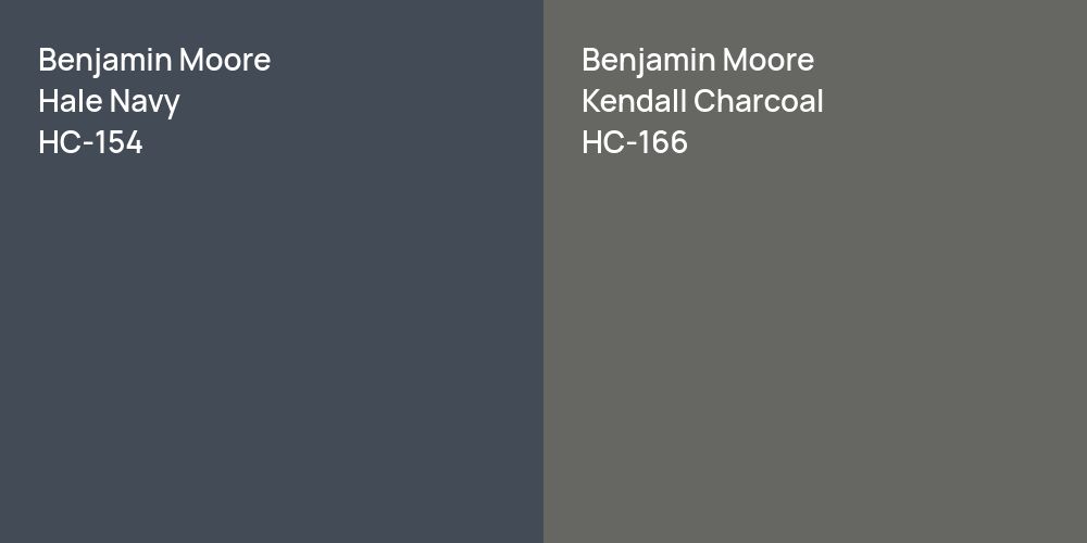 Benjamin Moore Hale Navy vs. Benjamin Moore Kendall Charcoal