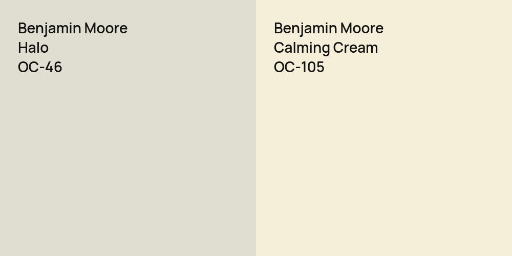 Benjamin Moore Halo vs. Benjamin Moore Calming Cream