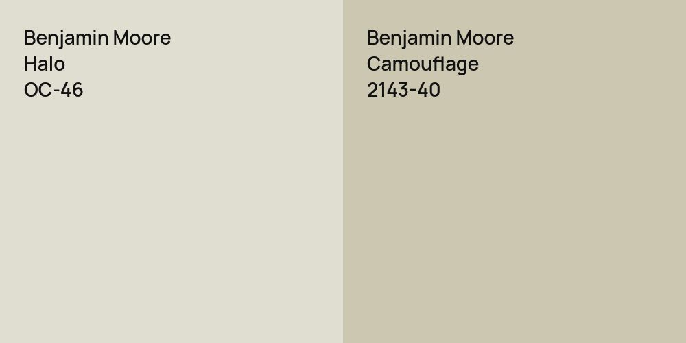 Benjamin Moore Halo vs. Benjamin Moore Camouflage