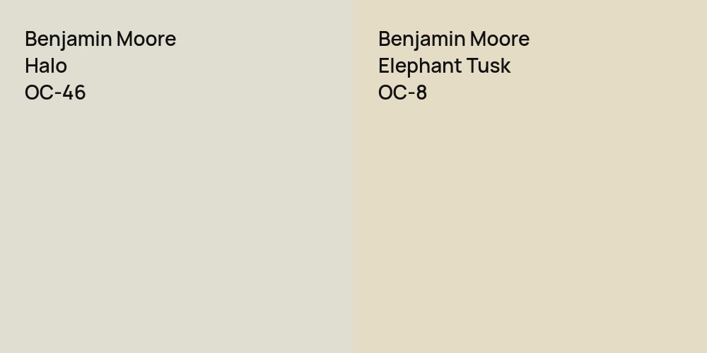 Benjamin Moore Halo vs. Benjamin Moore Elephant Tusk