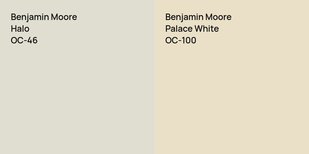 Benjamin Moore Halo vs. Benjamin Moore Palace White