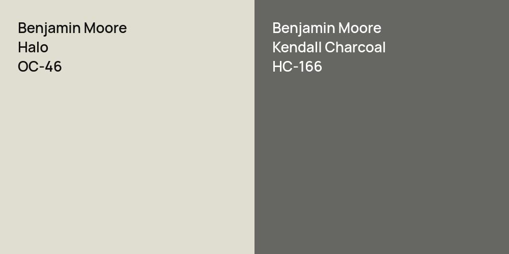 Benjamin Moore Halo vs. Benjamin Moore Kendall Charcoal