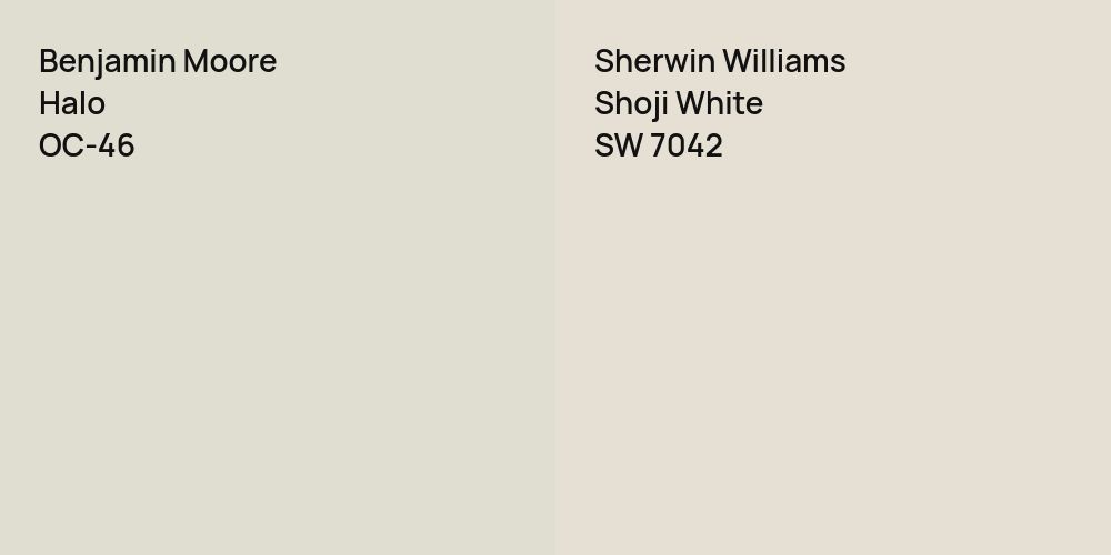 Benjamin Moore Halo vs. Sherwin Williams Shoji White