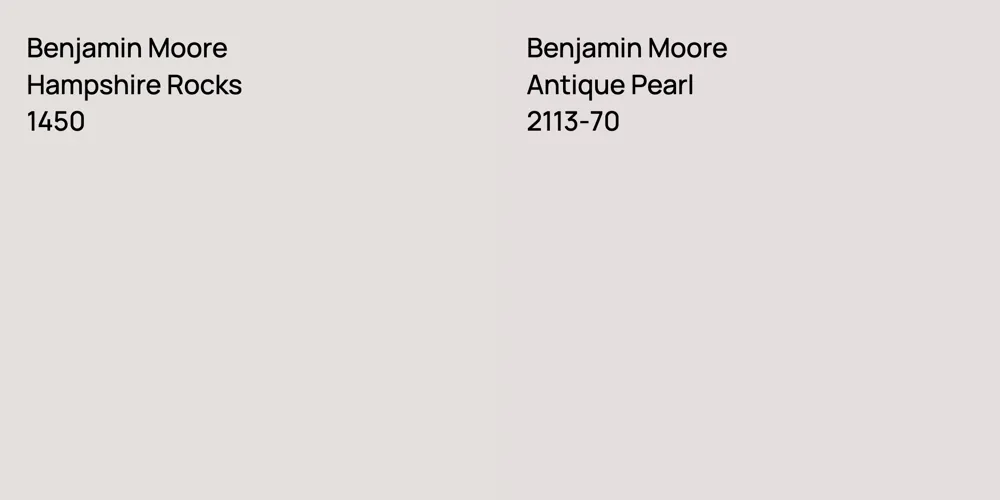 Benjamin Moore Hampshire Rocks vs. Benjamin Moore Antique Pearl