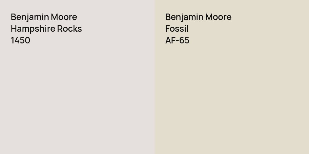 Benjamin Moore Hampshire Rocks vs. Benjamin Moore Fossil