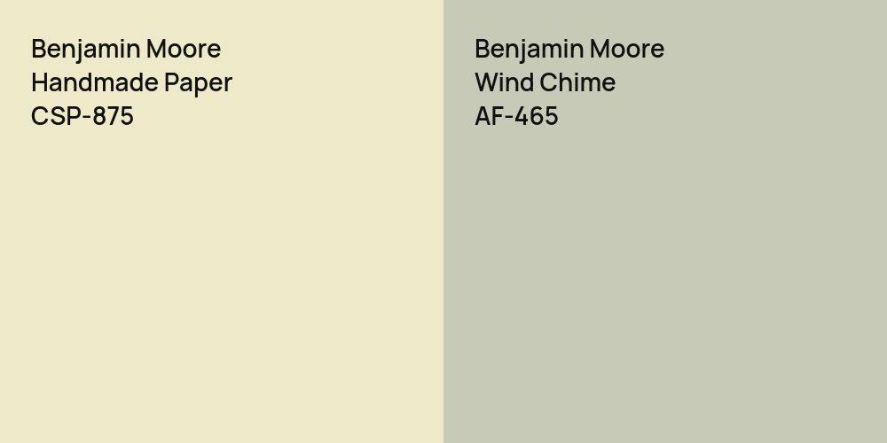 Benjamin Moore Handmade Paper vs. Benjamin Moore Wind Chime