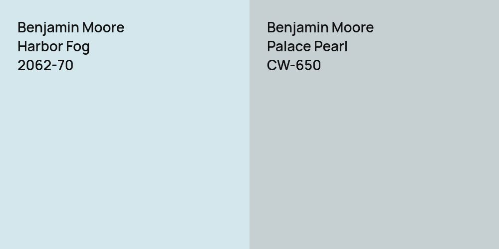 Benjamin Moore Harbor Fog vs. Benjamin Moore Palace Pearl