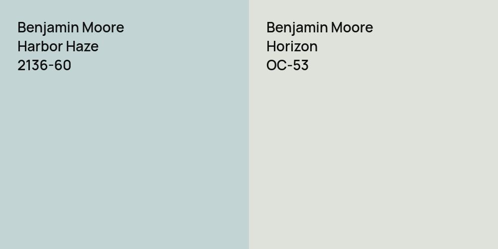 Benjamin Moore Harbor Haze vs. Benjamin Moore Horizon