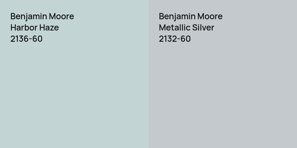 Benjamin Moore Harbor Haze vs. Benjamin Moore Metallic Silver