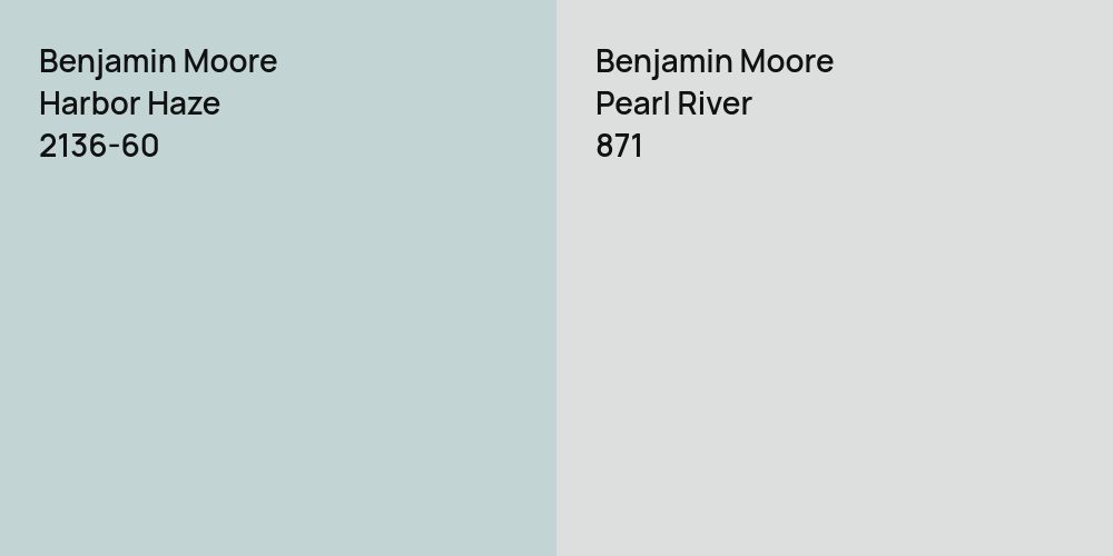 Benjamin Moore Harbor Haze vs. Benjamin Moore Pearl River