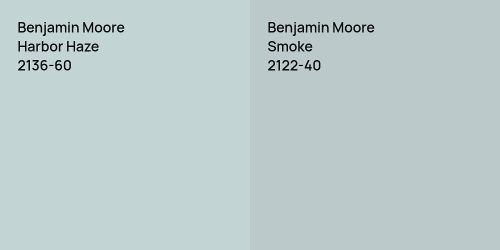 Benjamin Moore Harbor Haze vs. Benjamin Moore Smoke