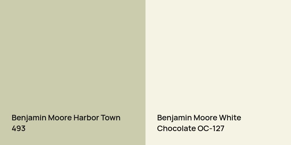 Benjamin Moore Harbor Town vs. Benjamin Moore White Chocolate