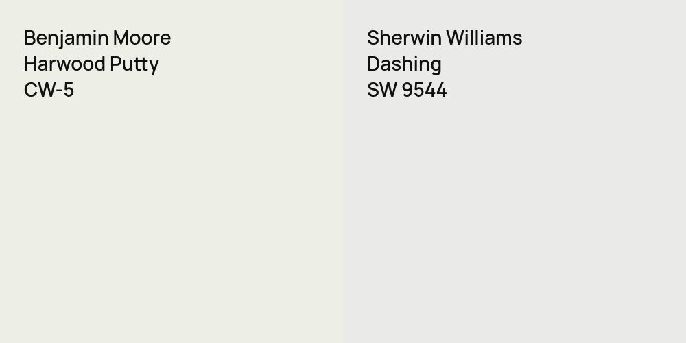 Benjamin Moore Harwood Putty vs. Sherwin Williams Dashing